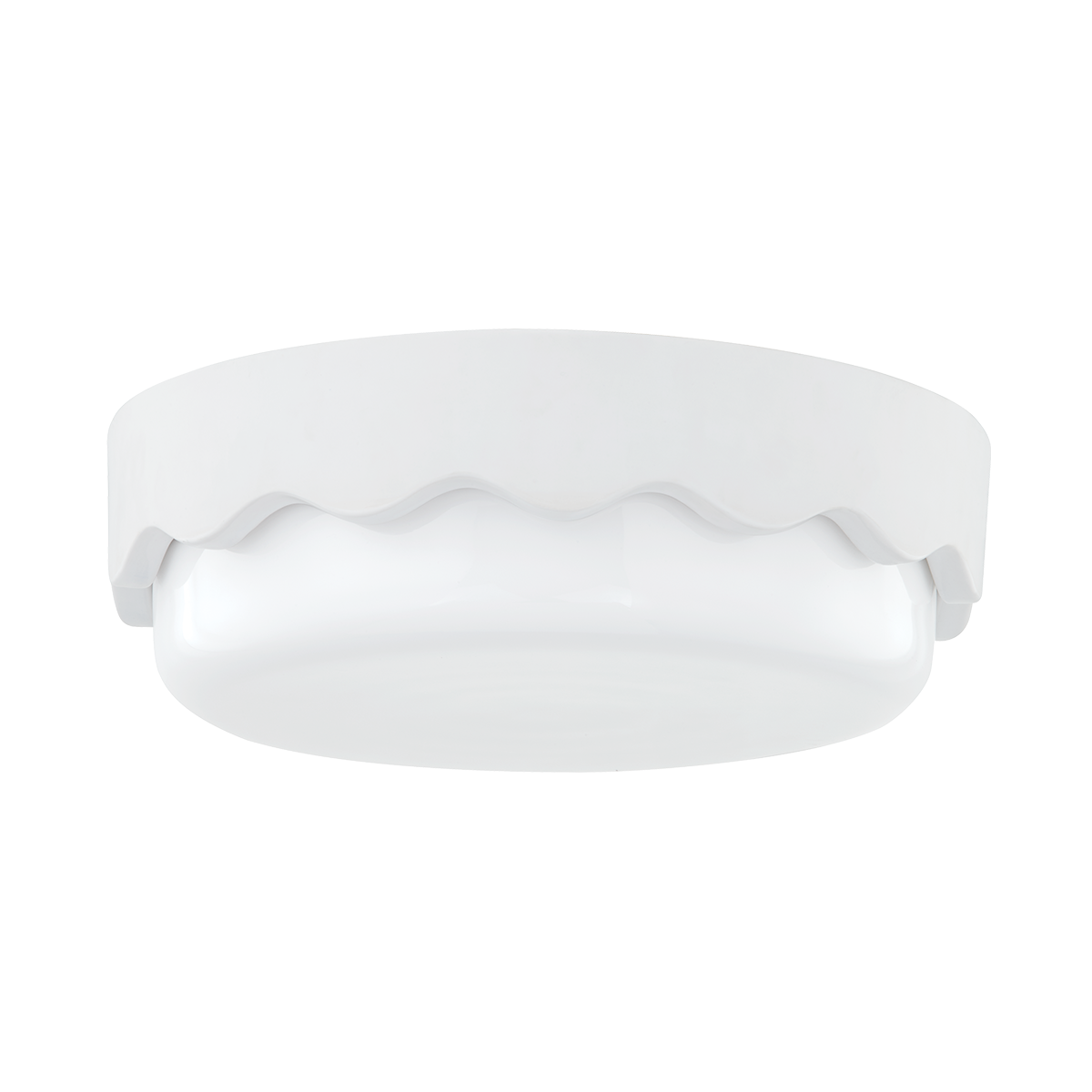 Wave Flush Mount in CERAMIC MATTE WHITE Finish
