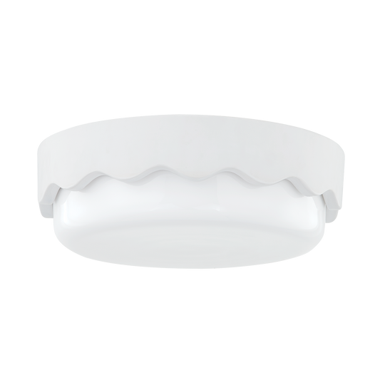 Wave Flush Mount in CERAMIC MATTE WHITE Finish