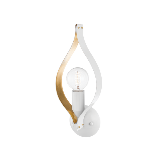 Nala Wall Sconce in SOFT WHITE/GOLD LEAF Finish