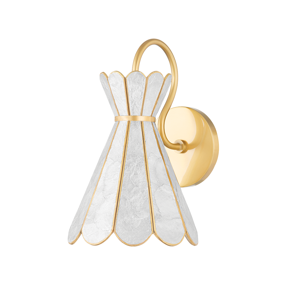 Lyra Wall Sconce in Aged Brass Finish