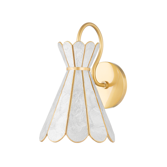 Lyra Wall Sconce in Aged Brass Finish