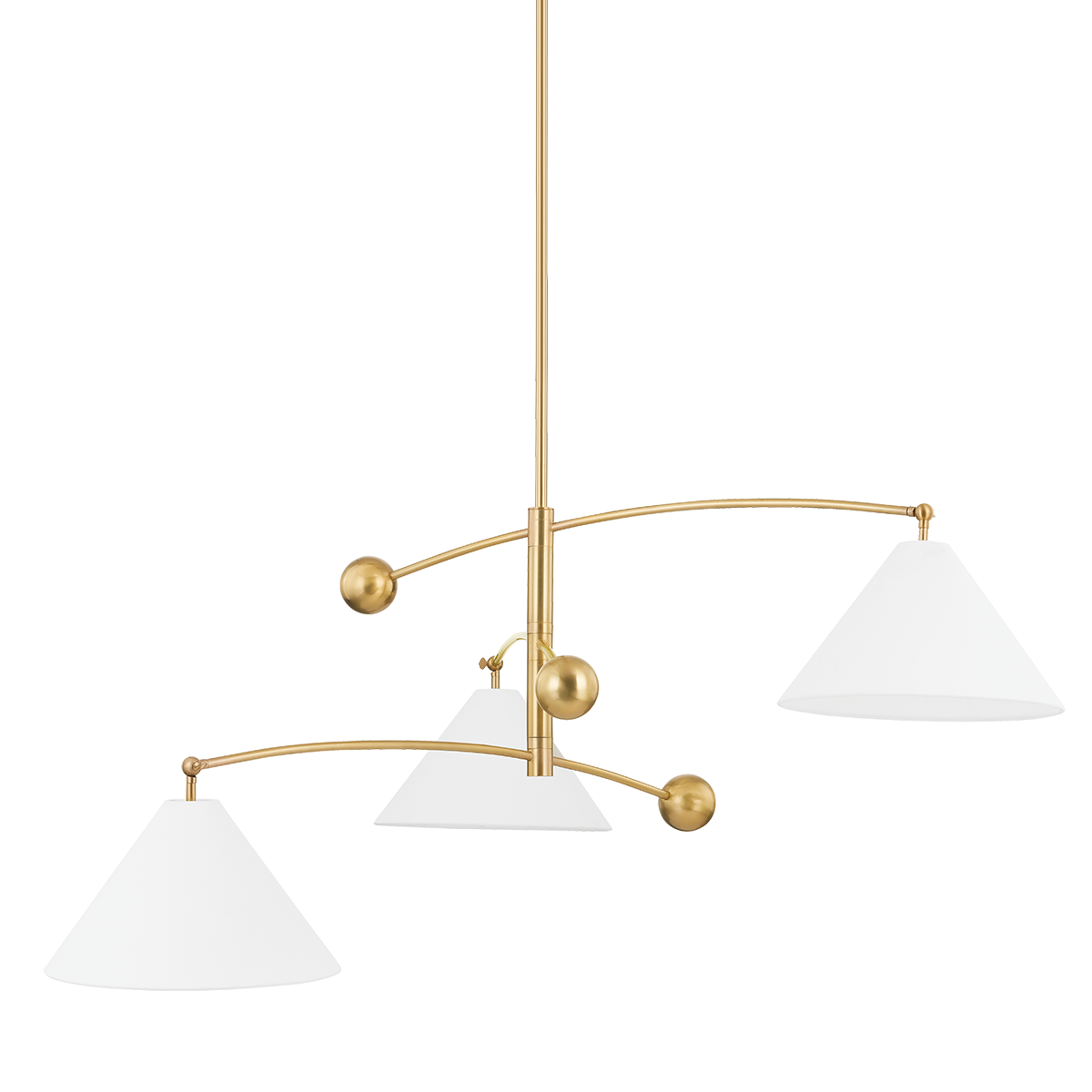 Birdie Chandelier in Aged Brass Finish
