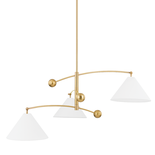 Birdie Chandelier in Aged Brass Finish