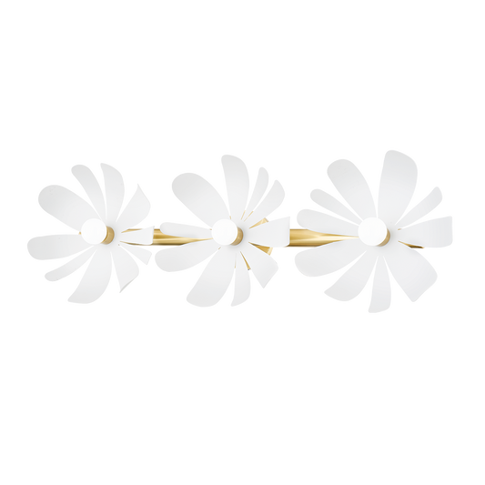 Twiggy Bath and Vanity in AGED BRASS/TEXTURED WHITE Finish