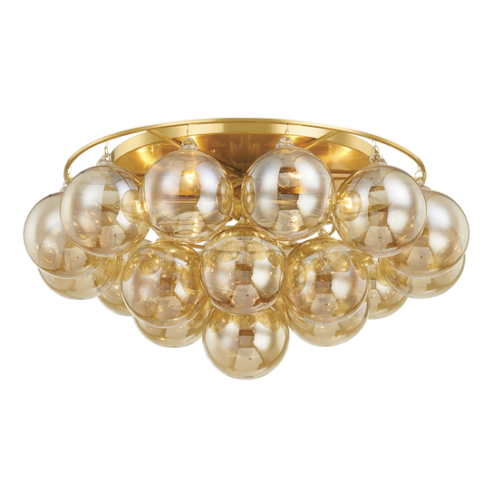 Mimi Flush Mount in Aged Brass Finish