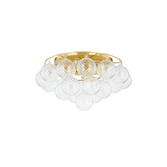 MIMI Flush Mount in AGED BRASS Finish