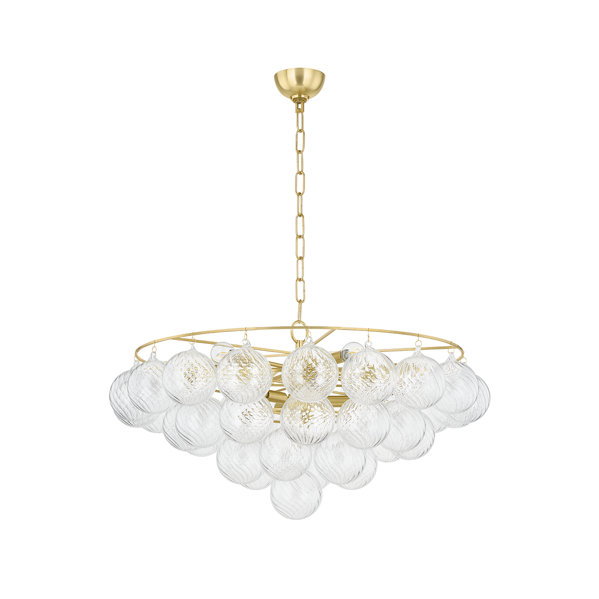 MIMI Chandelier in AGED BRASS Finish