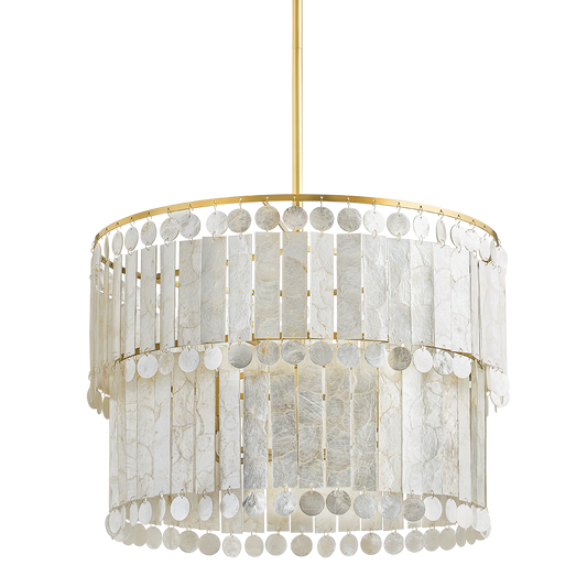 Melisa Chandelier in Aged Brass Finish