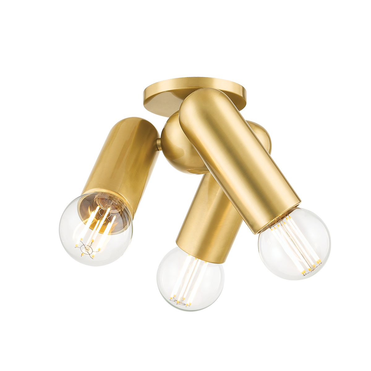 LOLLY Flush Mount in Aged Brass Finish