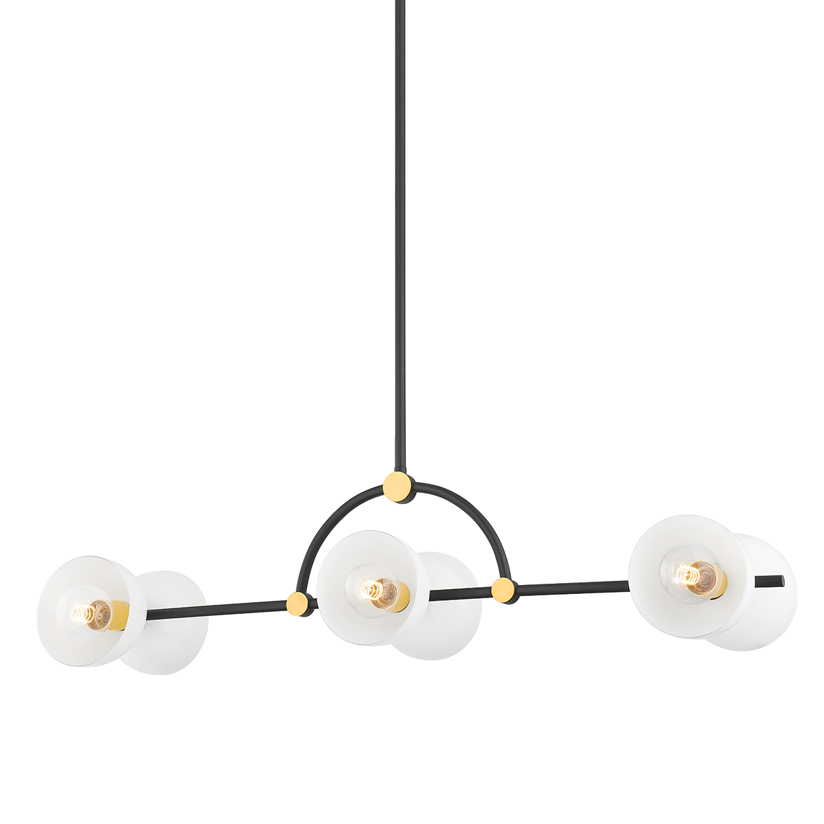 BELLE Island Light in AGED BRASS/TEXTURED BLACK COMBO Finish