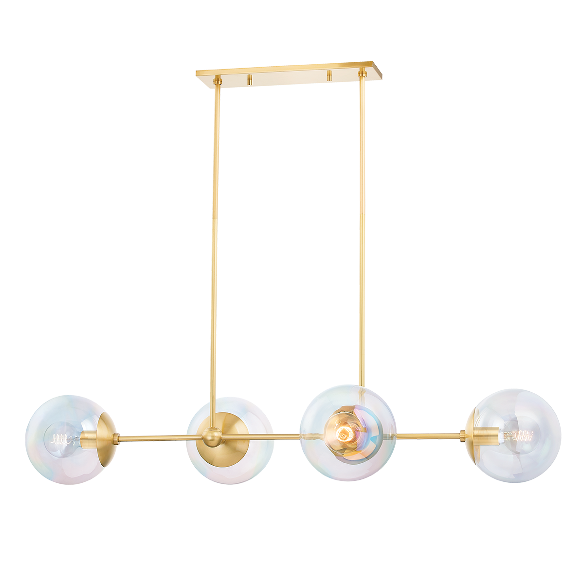 OPHELIA Island Light in Aged Brass Finish