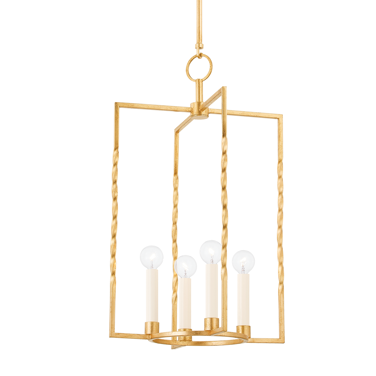 ADELAIDE Lantern in Vintage Gold Leaf Finish