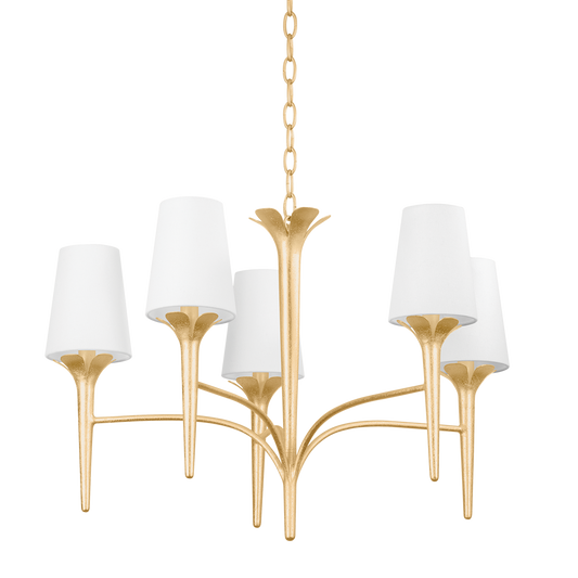 EMILY Chandelier in Gold Leaf Finish