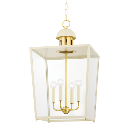 JUNE Lantern in Aged Brass Finish