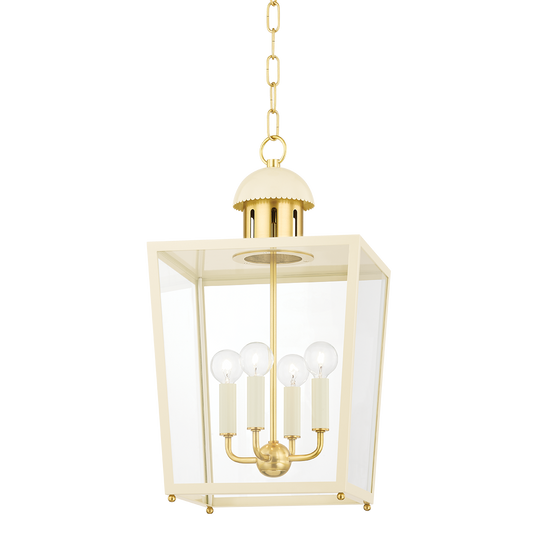JUNE Lantern in Aged Brass Finish