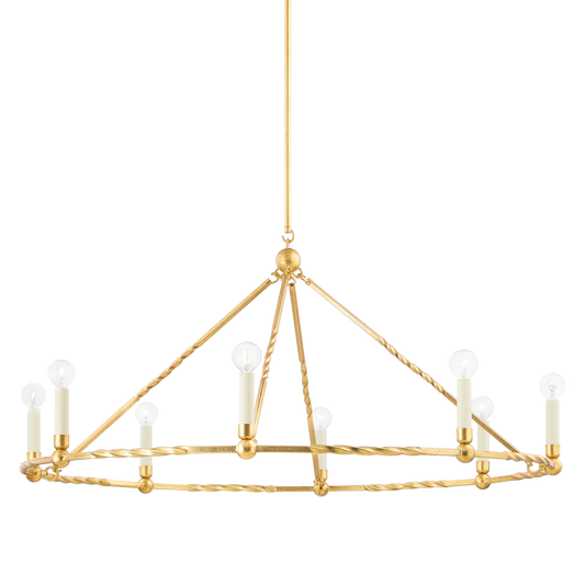 JOSEPHINE Chandelier in Vintage Gold Leaf Finish