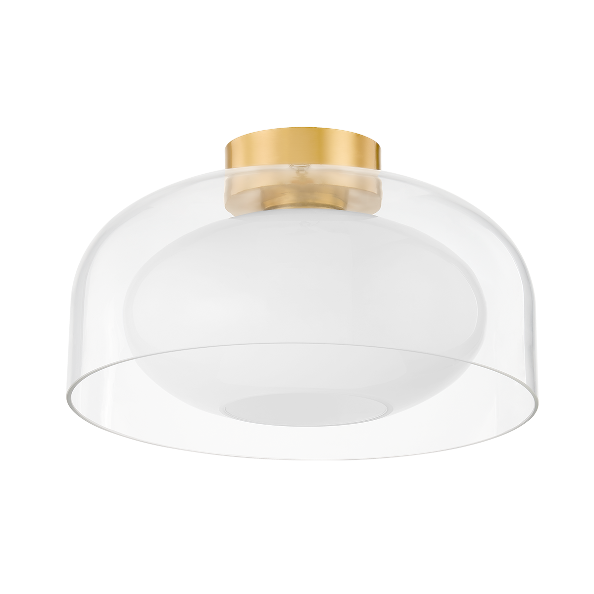 GIOVANNA Flush Mount in Aged Brass Finish