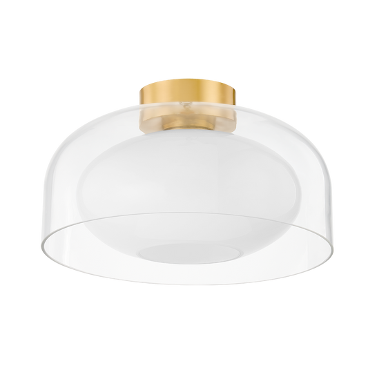 GIOVANNA Flush Mount in Aged Brass Finish