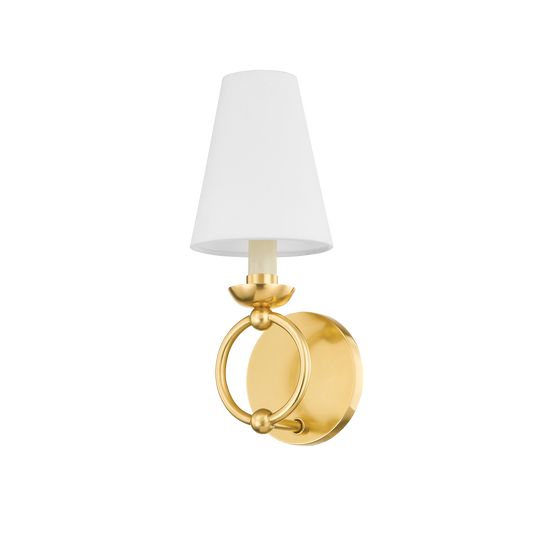 HAVERFORD Wall Sconce in Aged Brass Finish