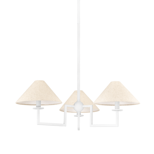 GLADWYNE Chandelier in TEXTURED WHITE Finish