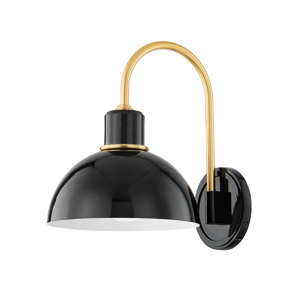 CAMILLE Wall Sconce in Aged Brass Finish