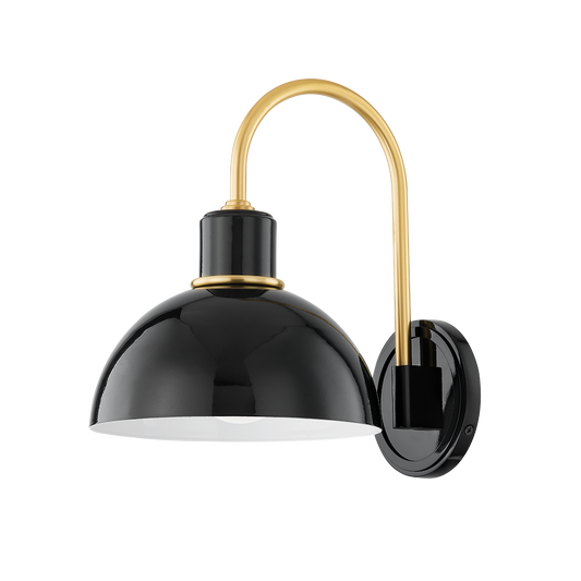 CAMILLE Wall Sconce in Aged Brass Finish