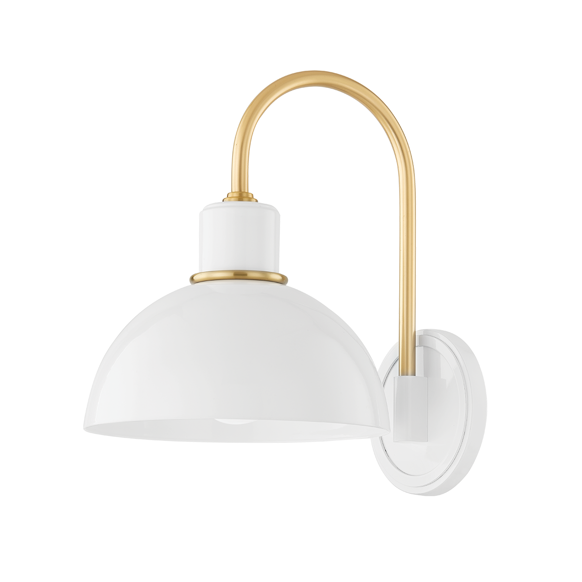 CAMILLE Wall Sconce in Aged Brass Finish