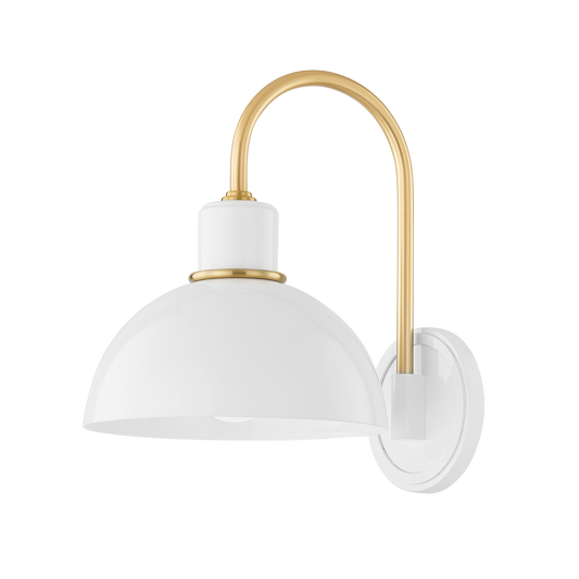 CAMILLE Wall Sconce in Aged Brass Finish