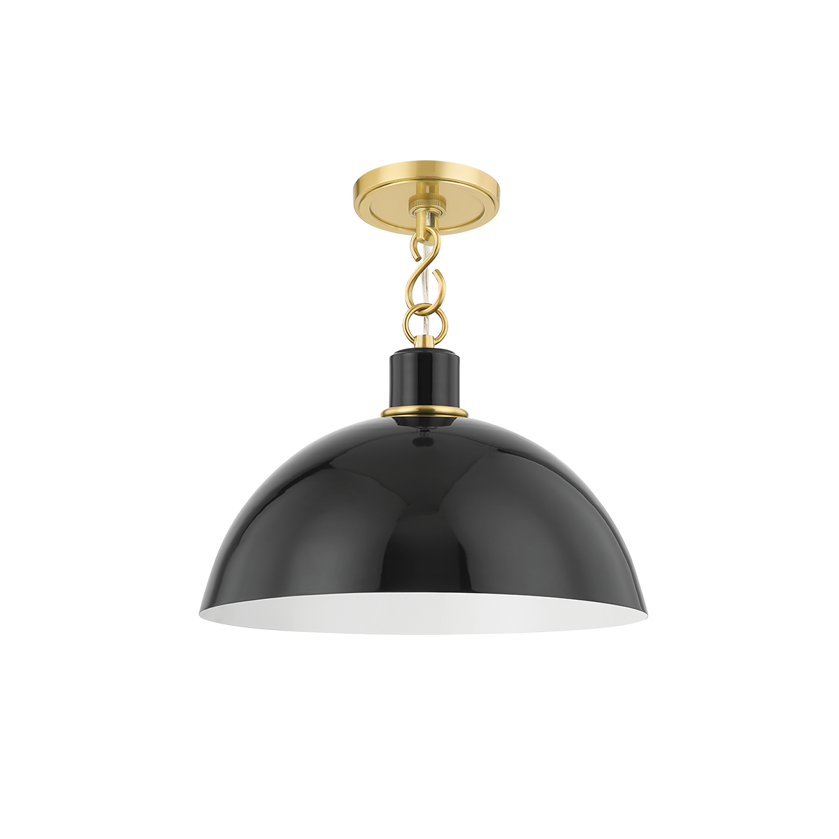 CAMILLE Pendant in Aged Brass Finish