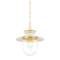 NORI Pendant in AGED BRASS/SOFT CREAM Finish