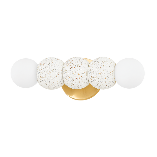 PAOLA Wall Sconce in Aged Brass Finish