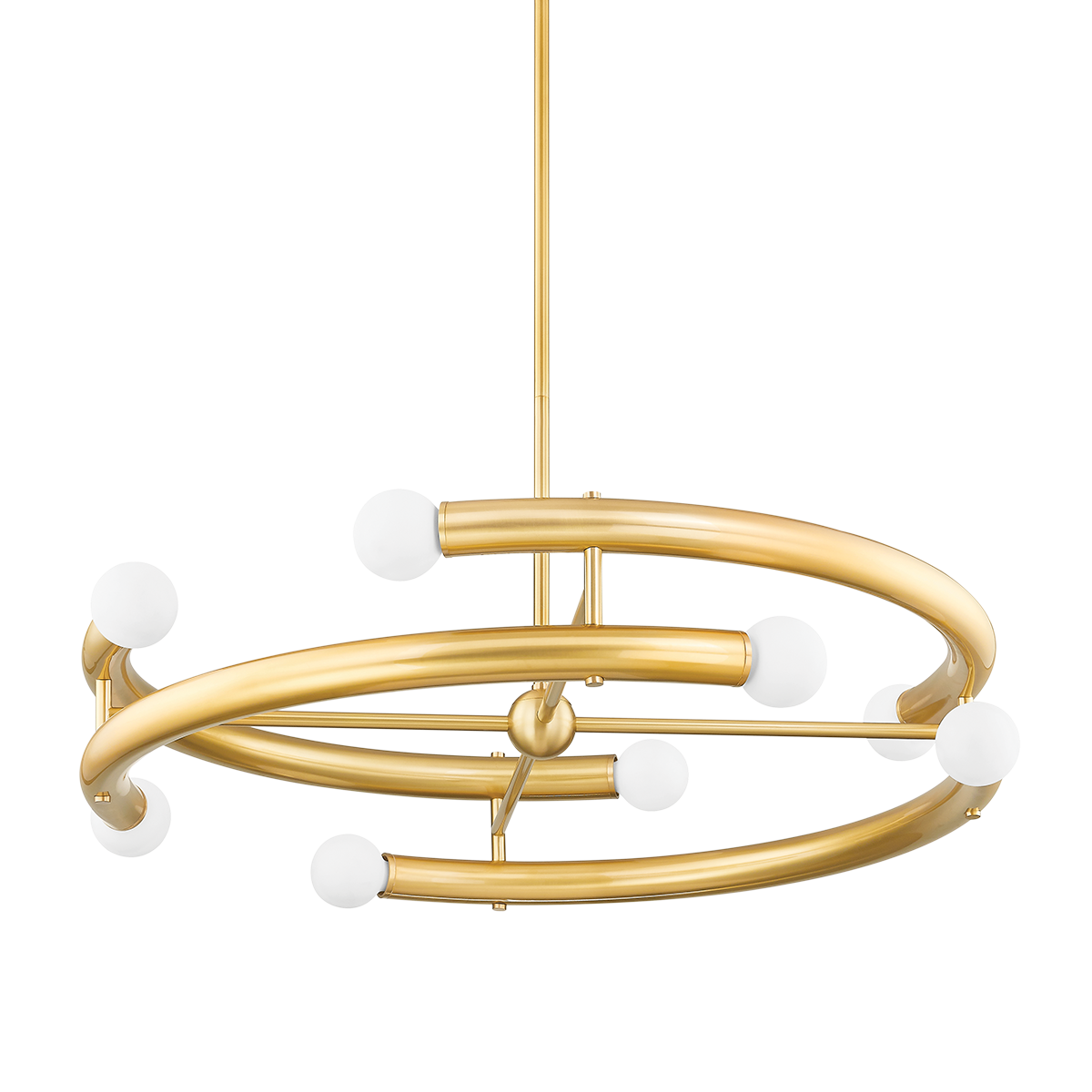 ALLEGRA Chandelier in Aged Brass Finish