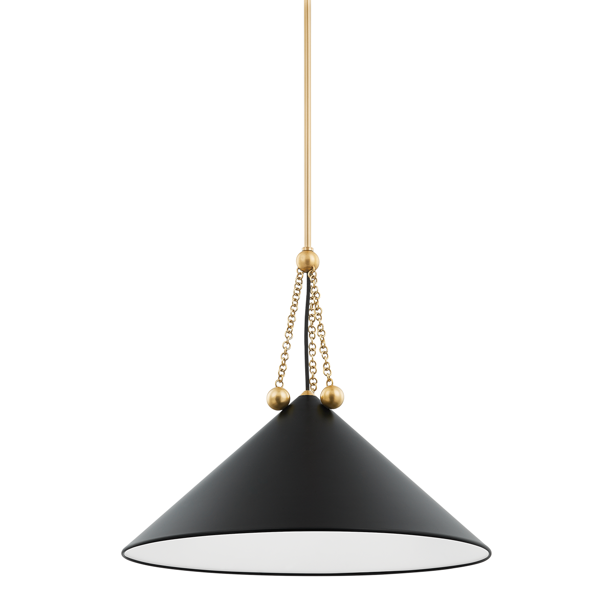 KALEA Pendant in Aged Brass/soft Black Finish
