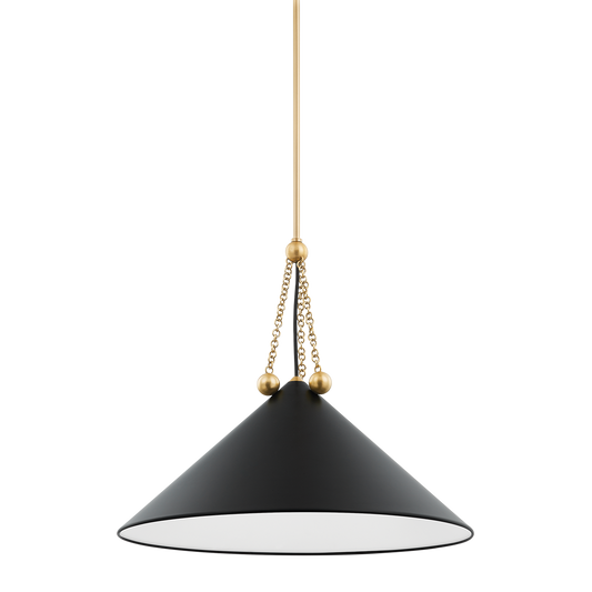 KALEA Pendant in Aged Brass/soft Black Finish