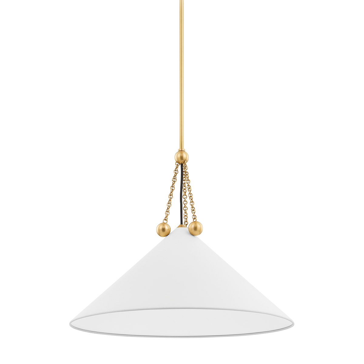 KALEA Pendant in AGED BRASS/SOFT WHITE Finish