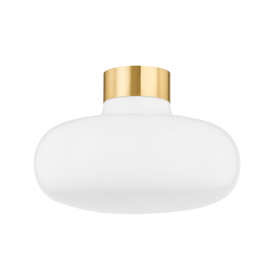ELIANA Flush Mount in Aged Brass Finish
