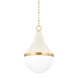 CIARA Pendant in AGED BRASS/SOFT CREAM Finish