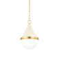 CIARA Pendant in AGED BRASS/SOFT CREAM Finish