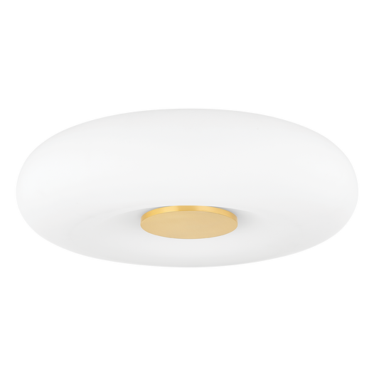 IMANI Flush Mount in Aged Brass Finish