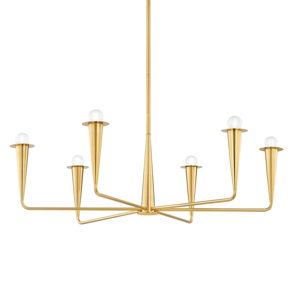 DANNA Chandelier in Aged Brass Finish