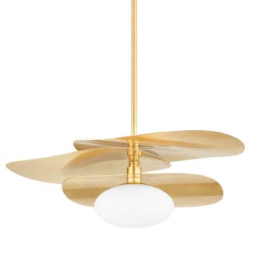 ALLIDA Pendant in Vintage Gold Leaf Finish