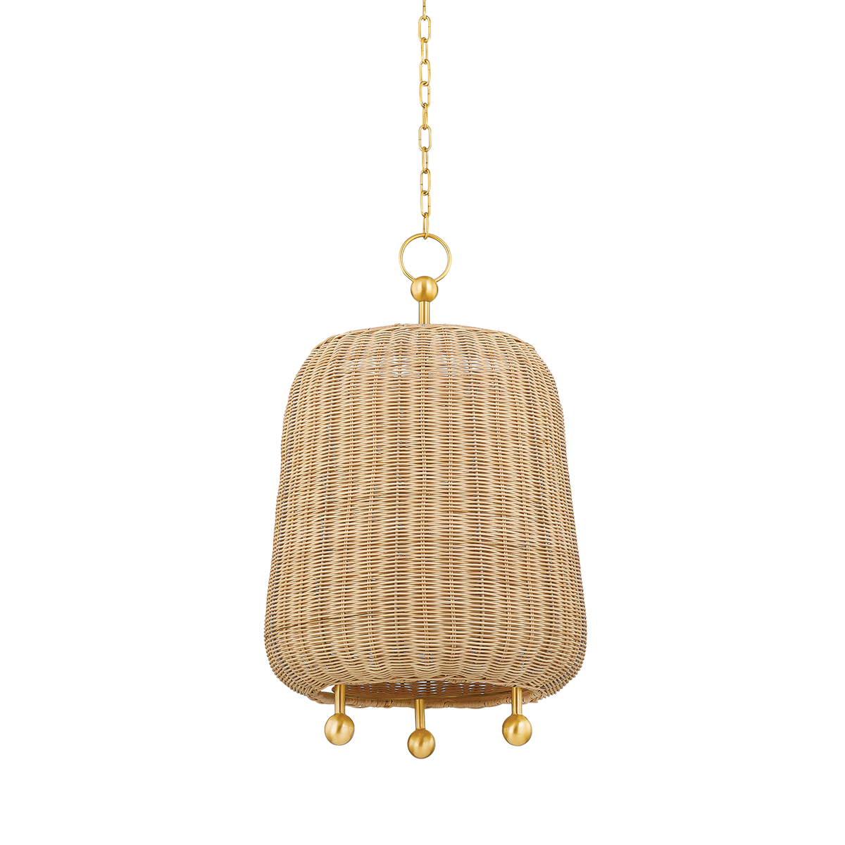 ELENA Pendant in Aged Brass Finish