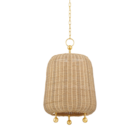 ELENA Pendant in Aged Brass Finish