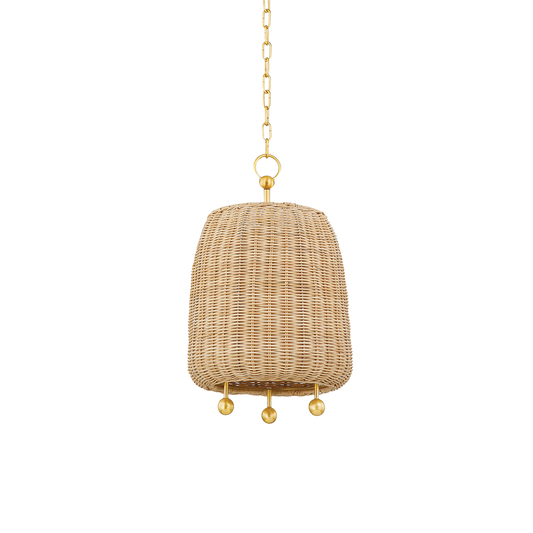 ELENA Pendant in Aged Brass Finish