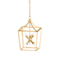 KENDALL Lantern in Vintage Gold Leaf Finish