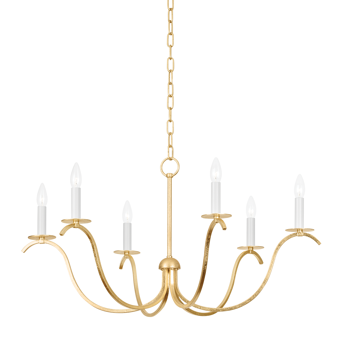 JACLIN Chandelier in Gold Leaf Finish