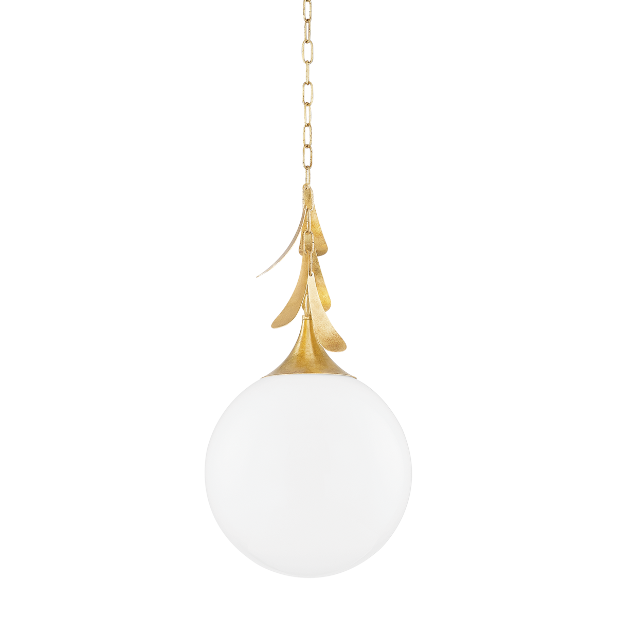 VICTORIA Pendant in Vintage Gold Leaf Finish