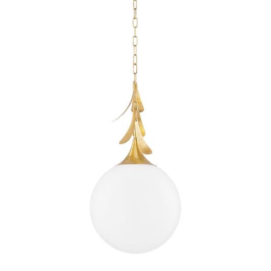VICTORIA Pendant in Vintage Gold Leaf Finish