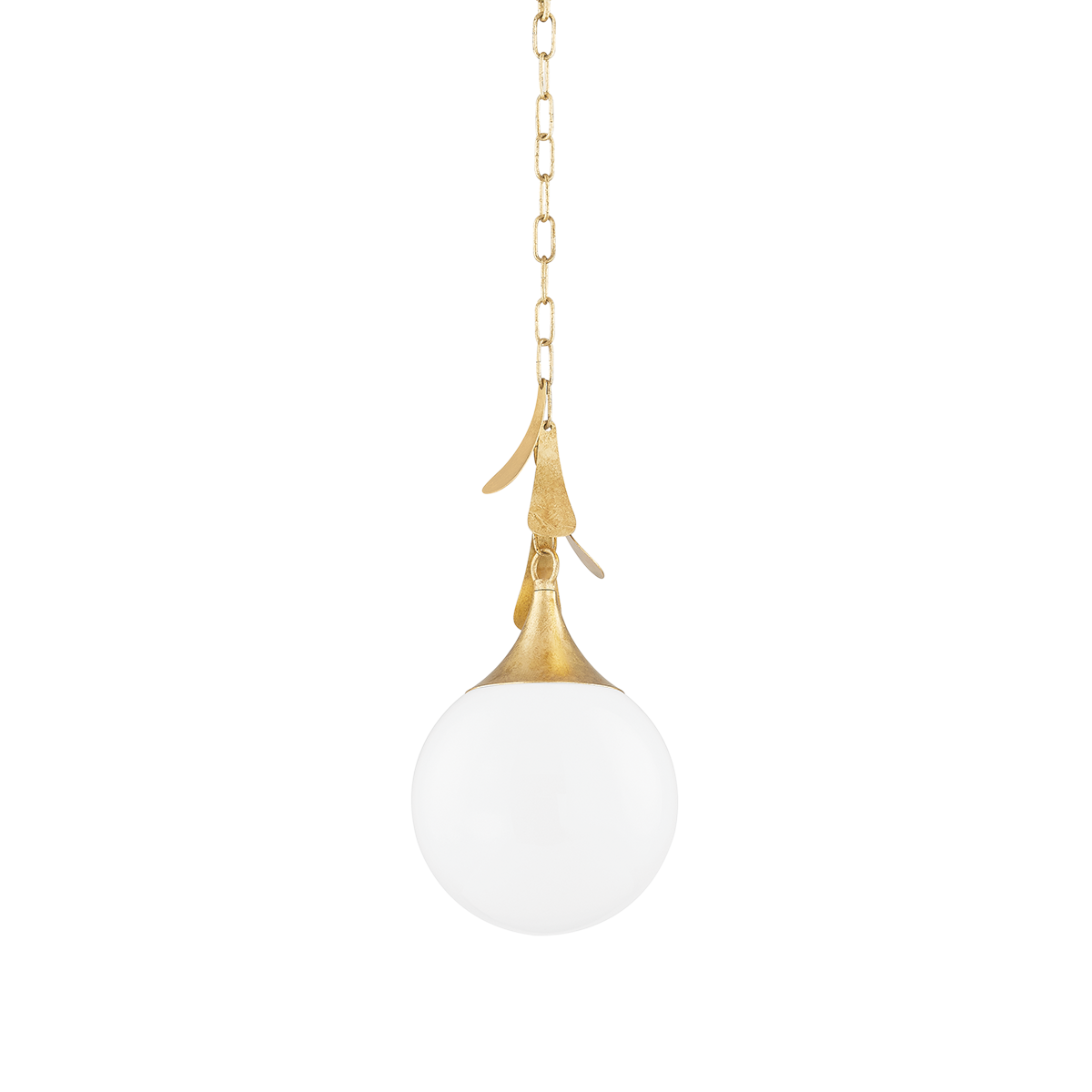 VICTORIA Pendant in Vintage Gold Leaf Finish