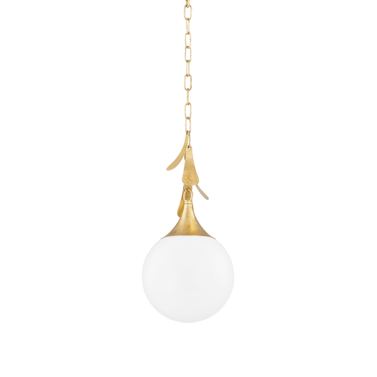 VICTORIA Pendant in Vintage Gold Leaf Finish